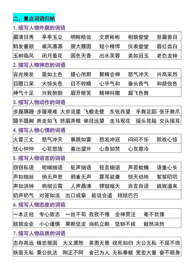部编版【四上】语文必背汇总必背知识点PDF版第2页