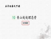 统编版语文五年级下册第4单元10《青山处处埋忠骨》生字解析课件
