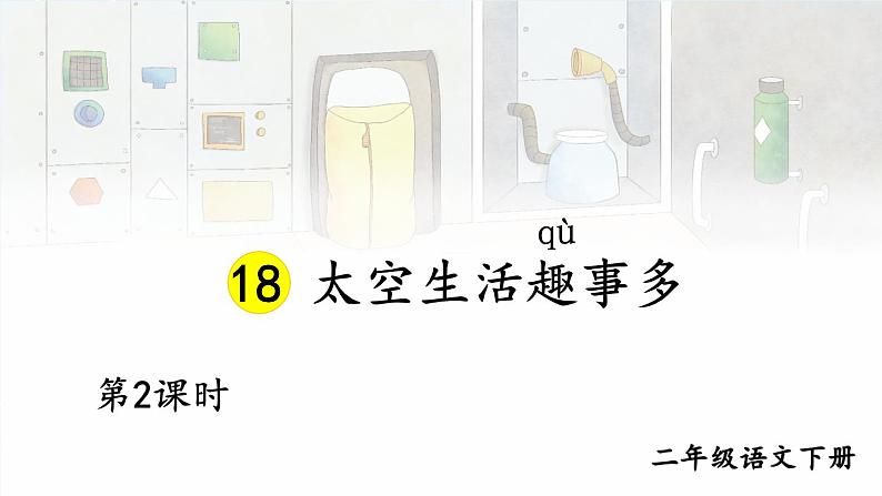 【核心素养】部编版小学语文二下 18 太空生活趣事多 第2课时 课件 (1)第1页