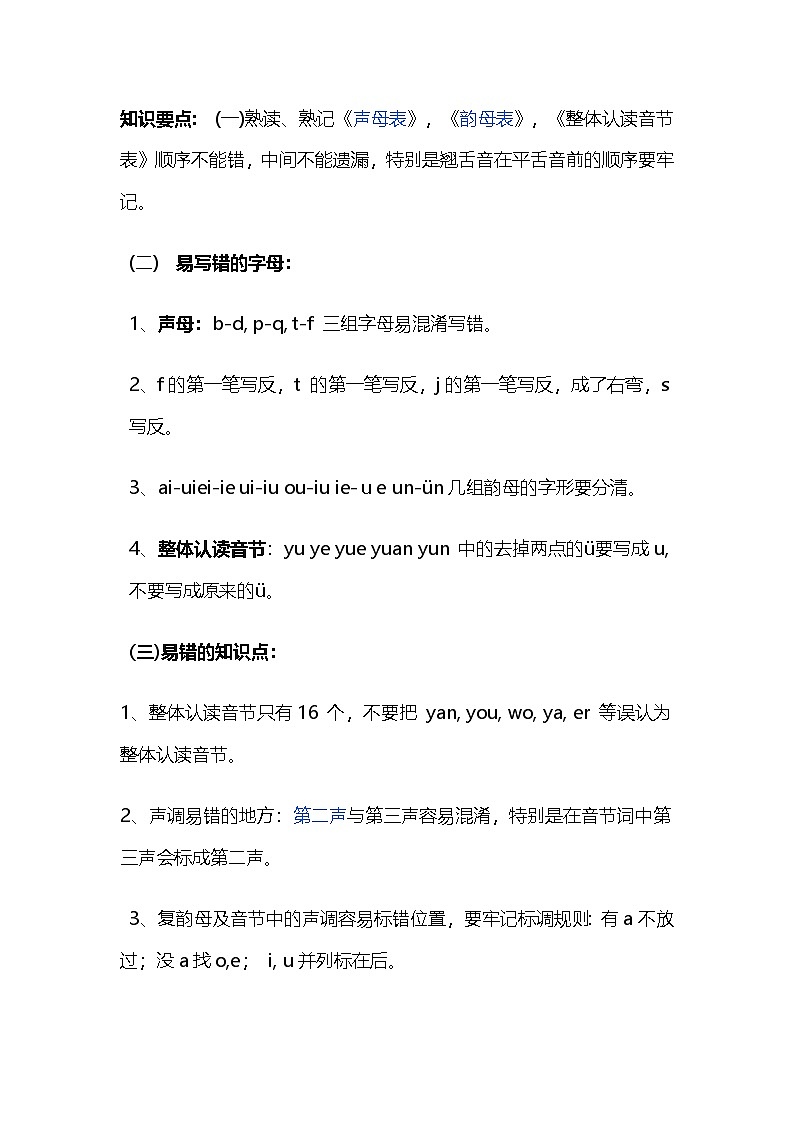 2024-2025学年统编版小学语文1上 知识点清单（素材）第2页