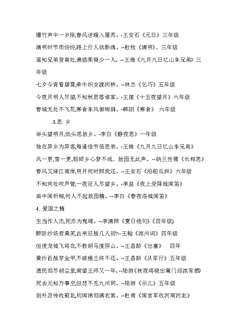 主题式必背古诗词讲义第2页