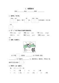 小学语文统编版（2024）一年级下册（2024）1 春夏秋冬精品课后复习题