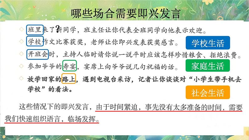 【核心素养】部编版小学语文六年级下册口语交际：即兴发言课件第4页