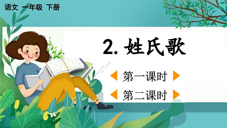 【核心素养】部编版小学语文一年级下册2 姓氏歌-课件第1页