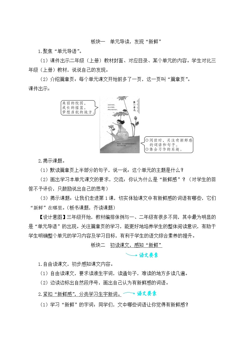 01 大青树下的小学【教案】第3页