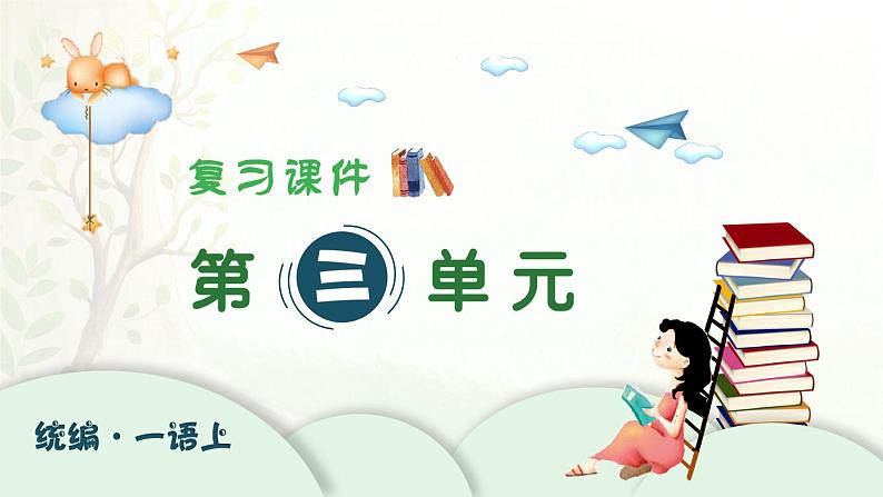 2024-2025学年一年级上学期语文第三单元期末复习PPT课件（统编版）第1页