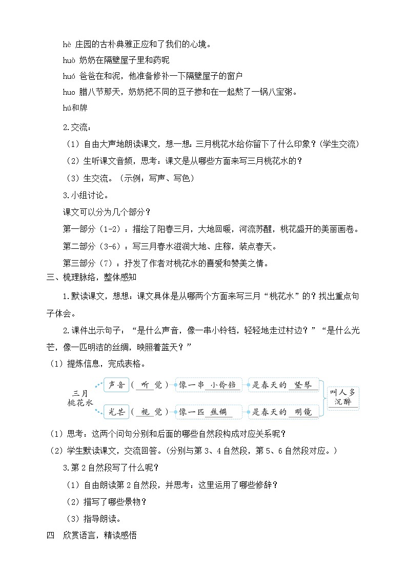 4三月桃花水 教案第2页