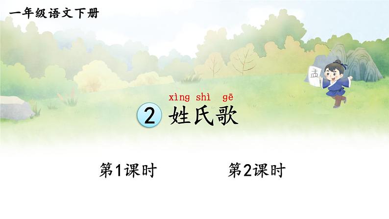 识字2 姓氏歌第1页