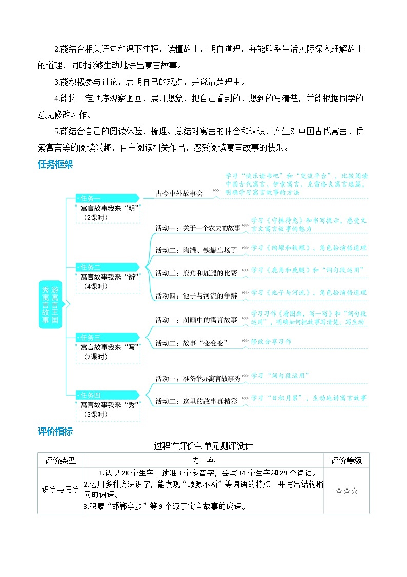 【新课标】部编版语文三年级下册第二单元大单元任务型教学设计第3页
