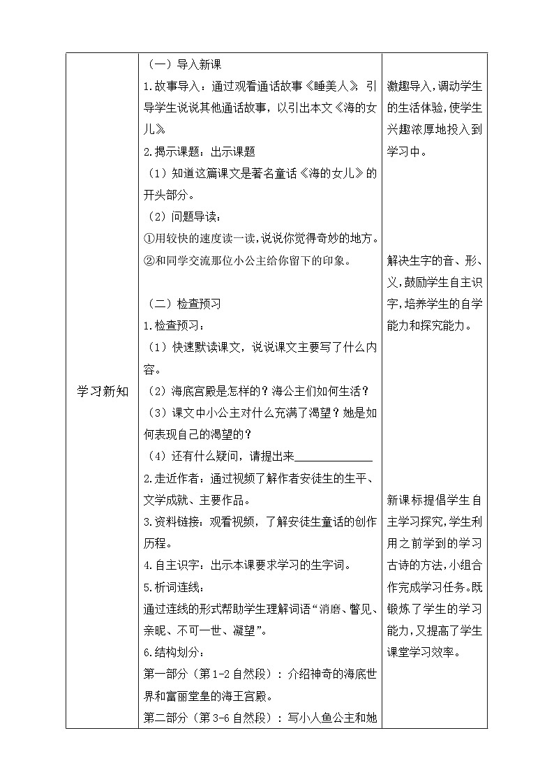 【备课无忧】统编版四下-28.海的女儿（教学设计含反思）第2页