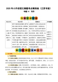 专题14 写作-2024-2025学年小升初语文备考真题分类汇编（江苏专版）