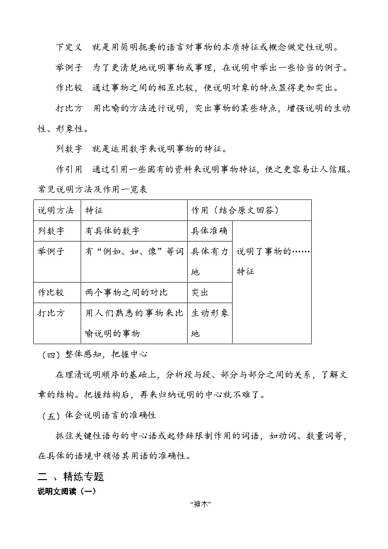 专题08说明文阅读-备战2025年小升初语文精讲精练必刷题(全国通用)(学生版+解析)第2页