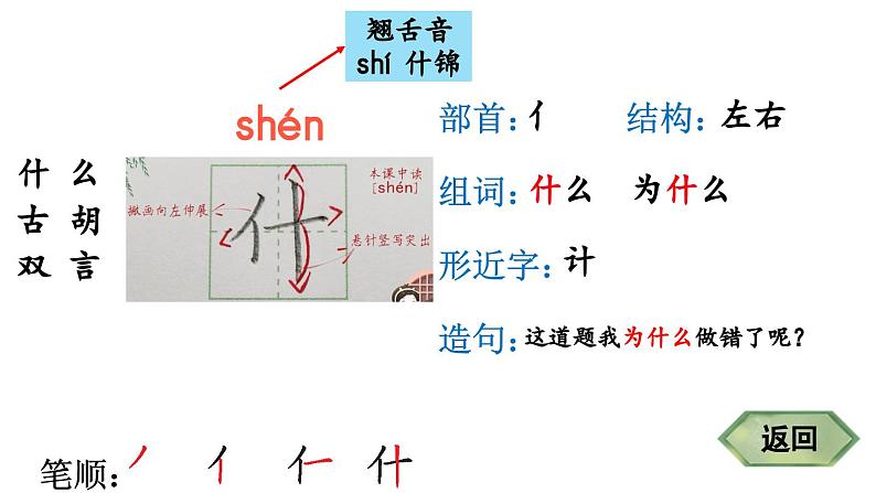 小学语文新部编版一年级下册识字2 姓氏歌 笔顺教学课件2025春第3页