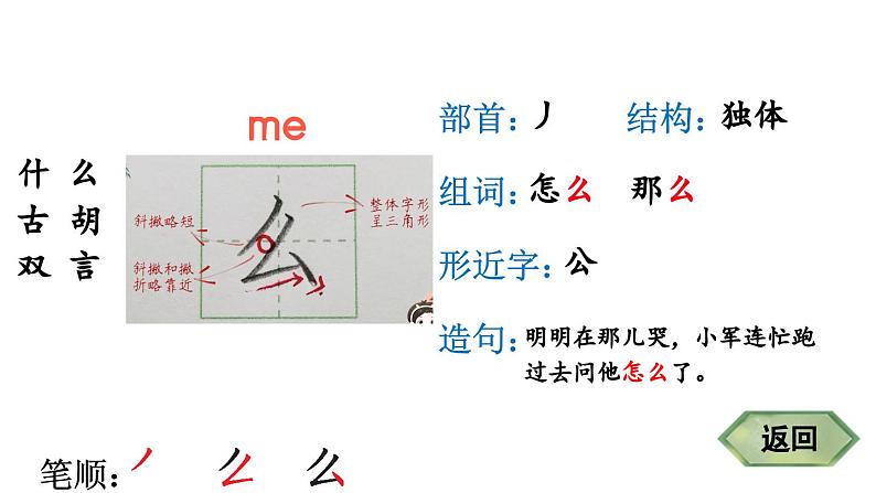 小学语文新部编版一年级下册识字2 姓氏歌 笔顺教学课件2025春第4页