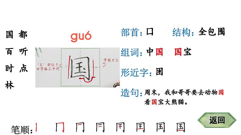 小学语文新部编版一年级下册16 动物王国开大会 笔顺教学课件2025春第3页