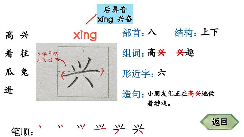 小学语文新部编版一年级下册17 小猴子下山 笔顺教学课件2025春第4页