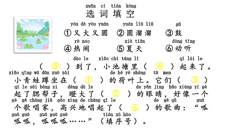 小学语文新部编版一年级下册第六单元 小池塘 看图写话教学课件2025春第8页