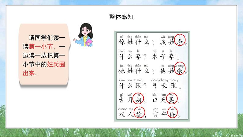 2姓氏歌（2025）统编版语文一年级下册PPT课件第5页