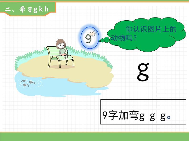 2024版小学语文一年级上册第三单元 5.g k h教学课件第3页