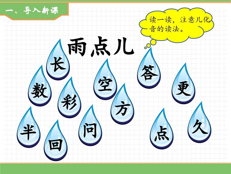 2024版小学语文一年级上册第八单元 10.雨点儿（第二课时）教学课件第2页