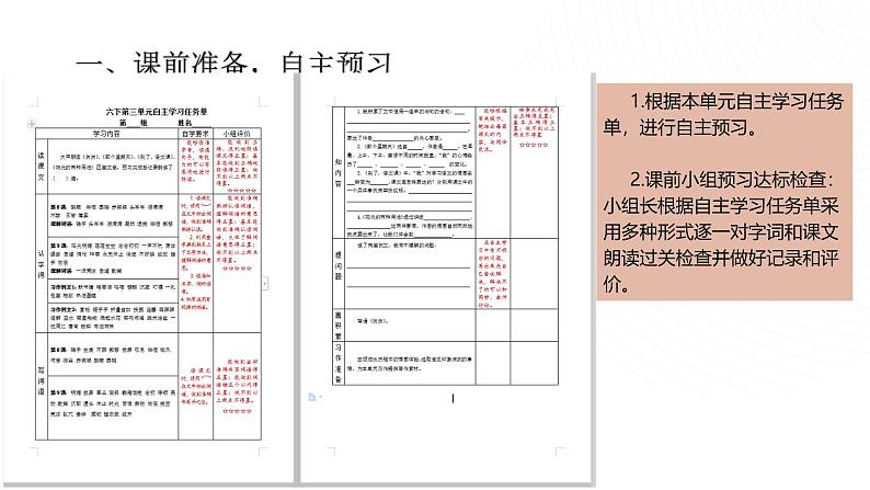 部编版小学语文6下第3单元大单元学习单元预习课第2页