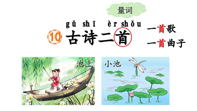 小学语文新部编版一年级下册第六单元10古诗二首教学课件2025春第3页