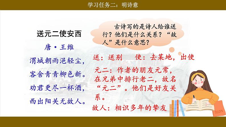 统编版小语文六下 《古诗词诵读》之《送元二使安西》课件第8页