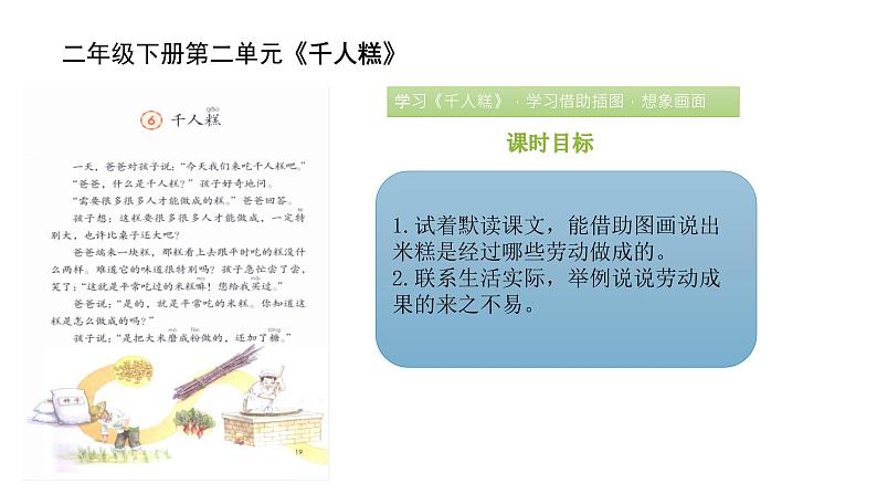 部编版小学语文二下第2单元大单元《千人糕》教学设计课件第3页