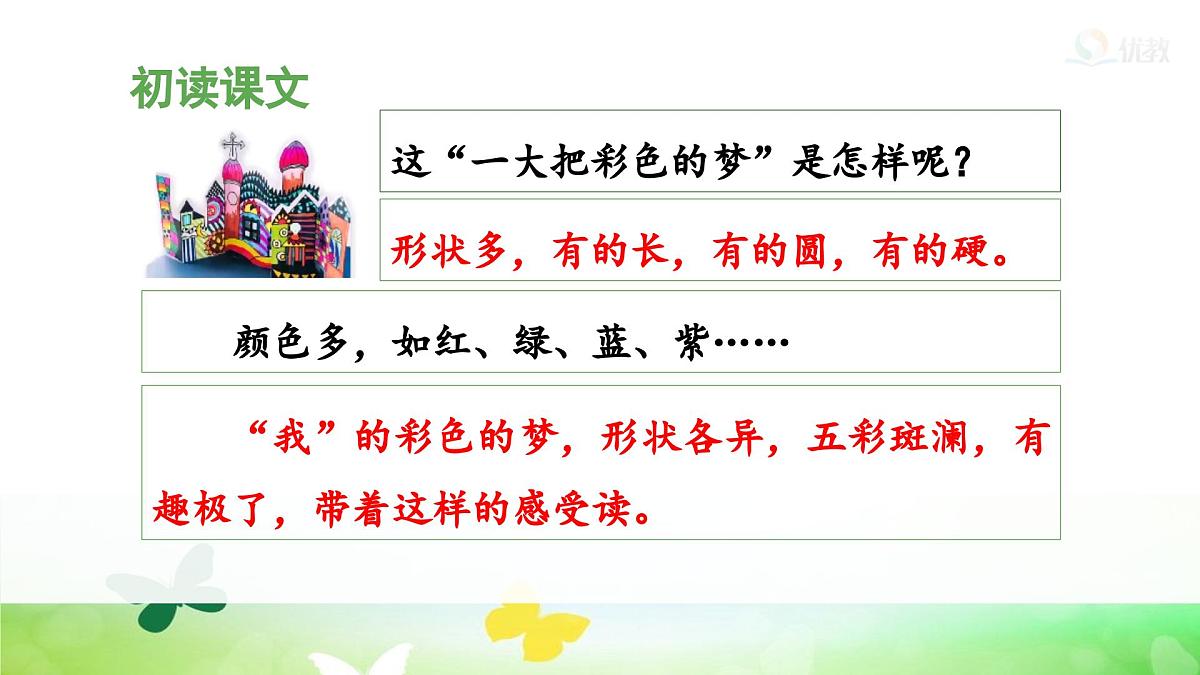 统编版小学语文二年级下册 课文3 8《彩色的梦》课件（第一课时）第8页