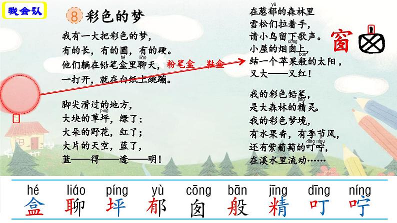 统编版小学语文二年级下册 课文3  8《彩色的梦》学习任务群教学课件第5页