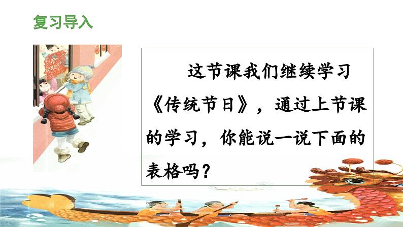 统编版小学语文二年级下册 识字 2《传统节日》 课件（第二课时）第3页