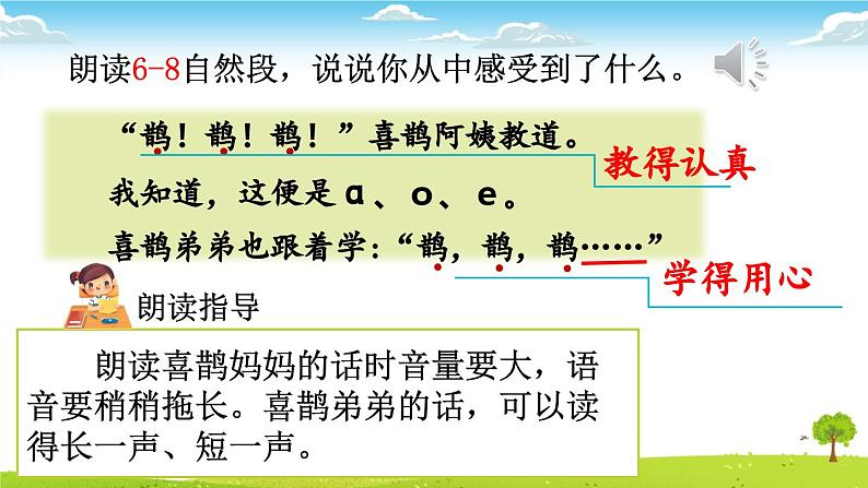 统编版小学语文二年级下册 课文3 9《枫树上的喜鹊》课件（第二课时）第7页