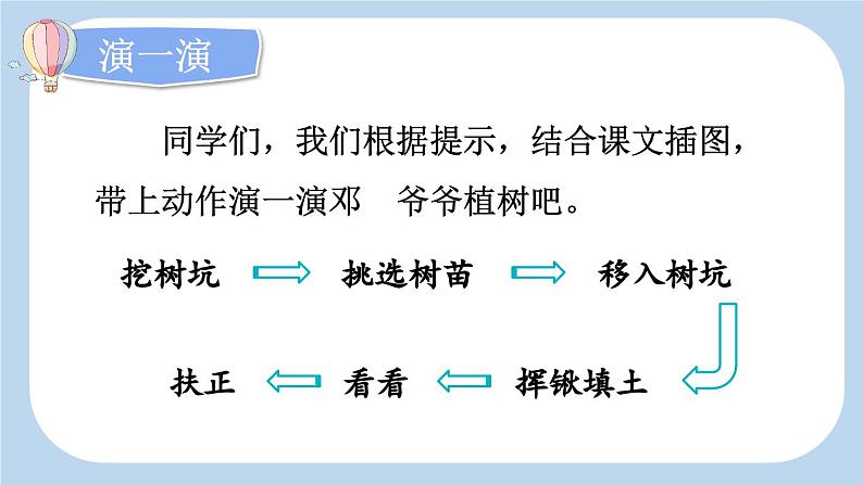 统编版小学语文二年级下册 课文1《邓 爷爷植树》新课标课件（第二课时）第4页