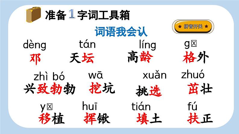 统编版小学语文二年级下册 课文1《邓 爷爷植树》新课标课件（第一课时）第4页