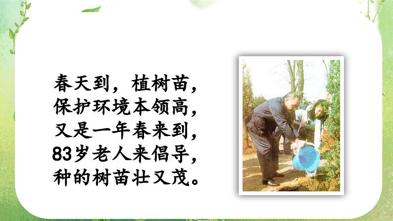 统编版小学语文二年级下册 课文1《邓 爷爷植树》课件（第一课时）第2页