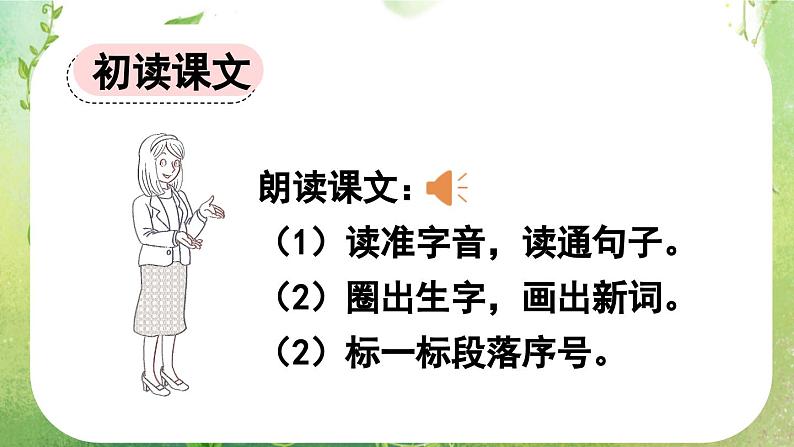 统编版小学语文二年级下册 课文1《邓 爷爷植树》课件（第一课时）第3页