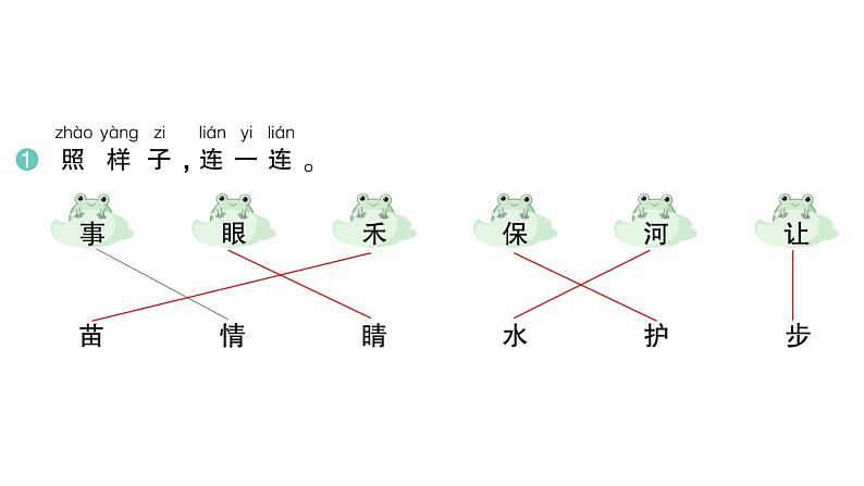 小学语文新部编版一年级下册第一单元3 小青蛙作业课件（2025春季）第2页