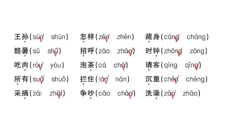 小学语文新部编版一年级下册期末复习闯关1 识字正音大冒险作业课件（2025春）第7页