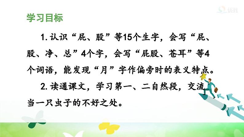 统编版小学语文二年级下册 课文3《我是一只小虫子》 课件（第一课时）第2页