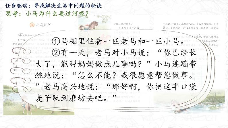 统编版小学语文二年级下册 课文4《小马过河》学习任务群教学课件第3页