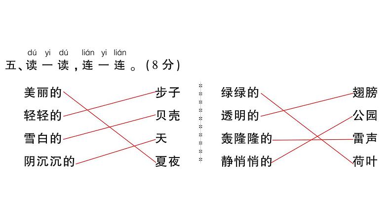 小学语文新部编版一年级下册第六单元综合训练课件（2025春）第6页