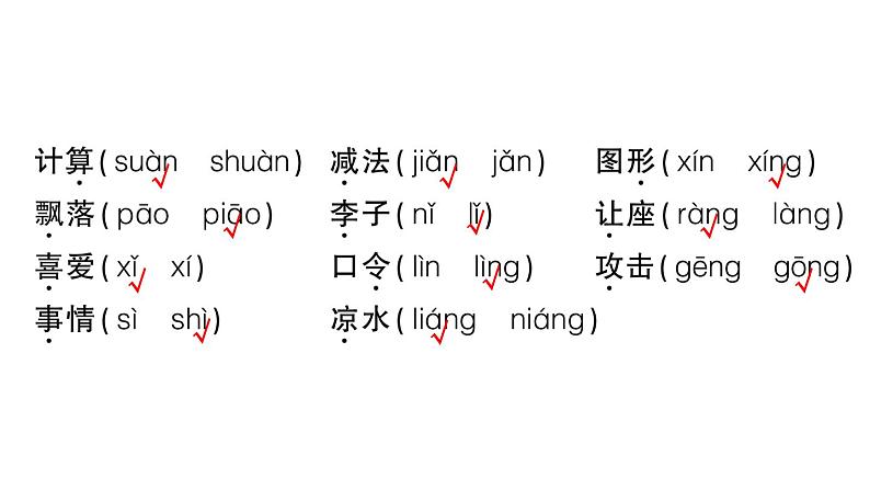 小学语文新部编版一年级下册第一单元复习作业课件（2025春）第6页