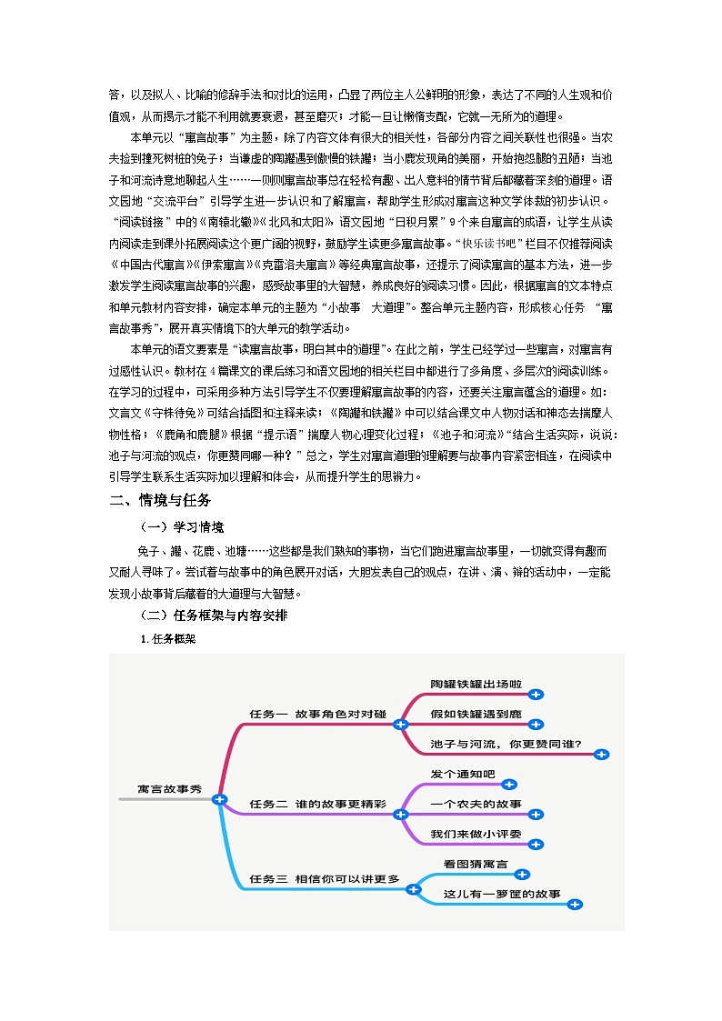 部编版小学语文三下第二单元大单元任务群教学设计第2页