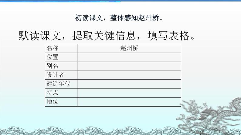 部编版小学语文三下第三单元大单元【任务1：《赵州桥》】教学设计课件第4页