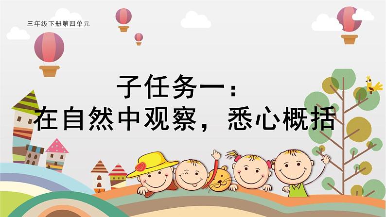 部编版小学语文三下第四单元大单元【任务2：《花钟》】教学设计课第1页