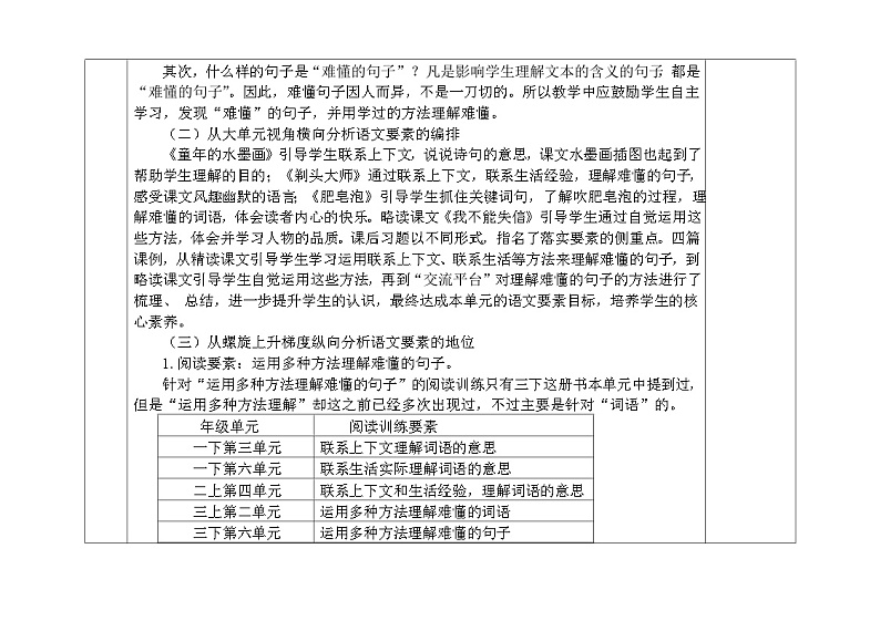 部编版小学语文三下第六单元大单元教学设计第2页
