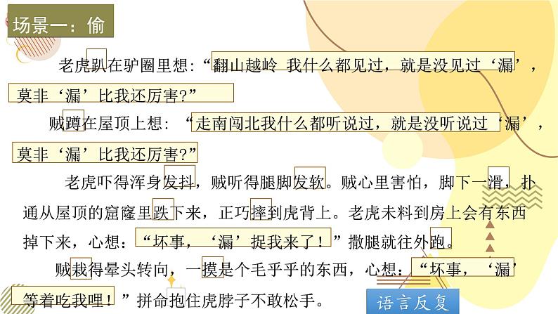 部编版小学语文三下第八单元大单元【活动三：复述学习《漏》】教学设计课件第5页