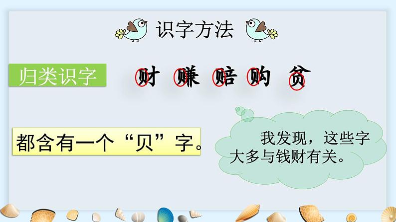 统编版小学语文二年级下册 识字 3《“贝”的故事》课件（第一课时）第7页