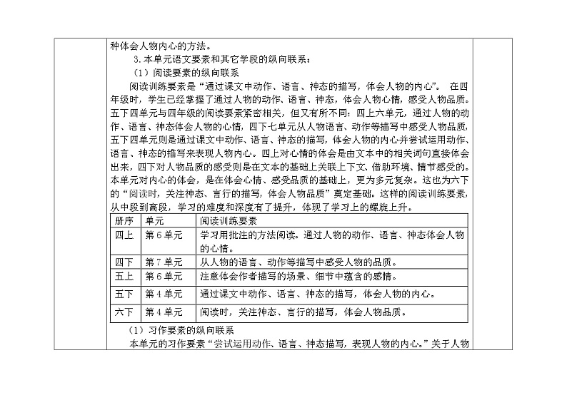 部编版小学语文五下第四单元大单元教学设计第2页