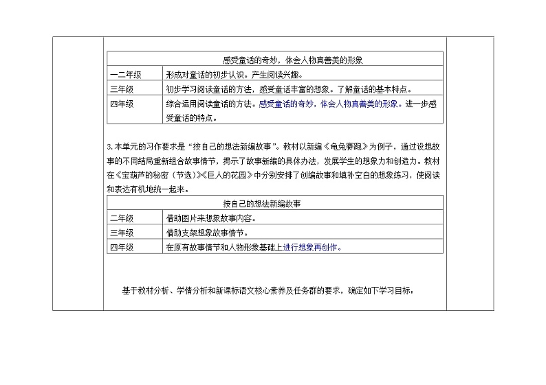 部编版小学语文四下第八单元大单元教学设计第2页